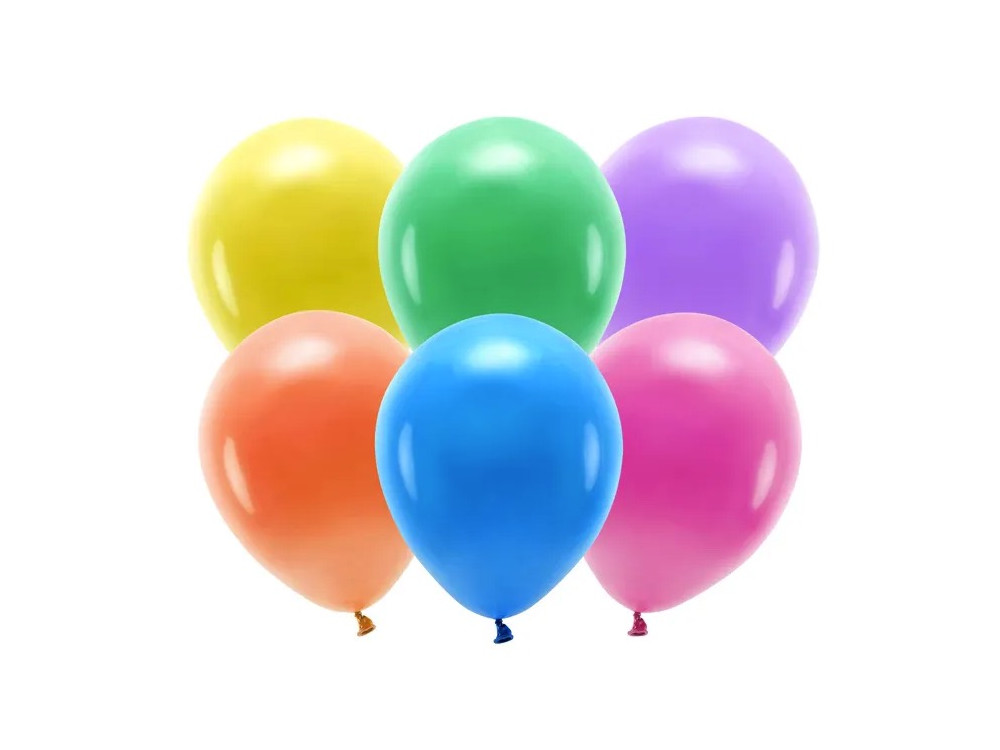 Balony lateksowe Eco, pastelowe - pastelowe, 30 cm, 10 szt.