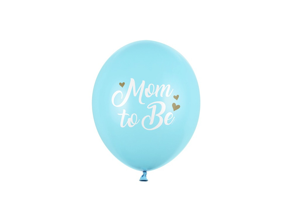 Balony lateksowe, Mom to Be - pastelowe niebieskie, 30 cm, 6 szt.