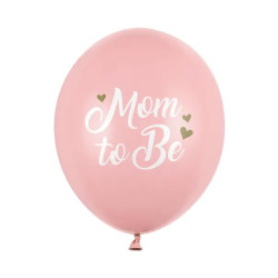 Balony lateksowe, Mom to Be - pastelowe różowe, 30 cm, 6 szt.