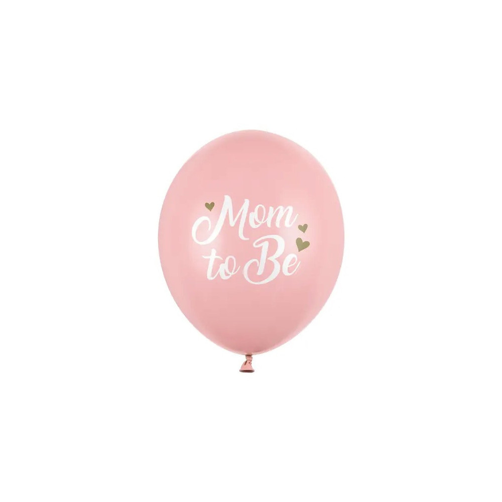 Latex balloons, Mom to Be - Pastel Pale Pink, 30 cm, 6 pcs.
