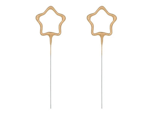 Star-shaped sparklers - gold, 16,5 cm, 2 pcs.