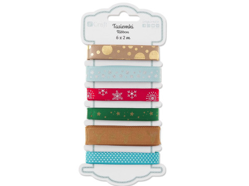 Tasiemki ozdobne, Lovable Christmas - DpCraft - 6 szt. x 2 m