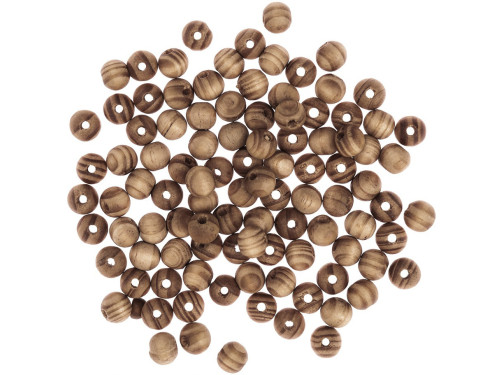 Wooden beads - DpCraft - dark pine, 1 cm, 100 pcs.