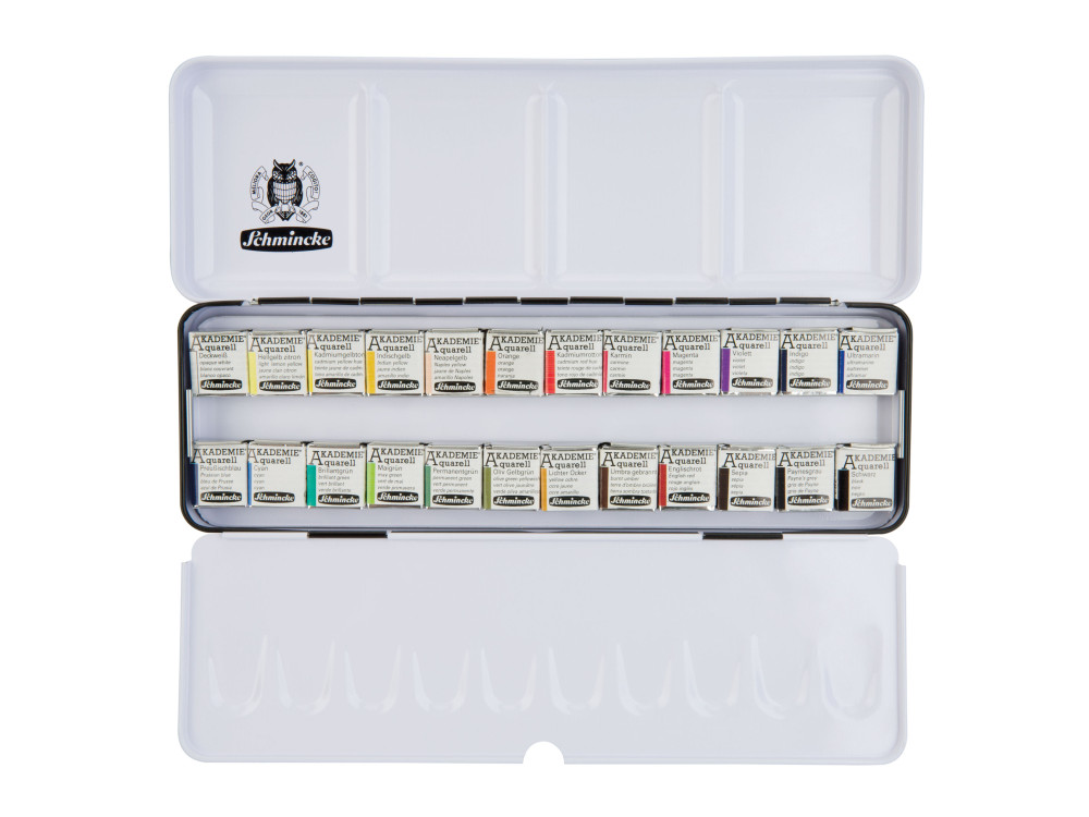 Set of Akademie Aquarell watercolor paints - Schmincke - 24 pcs.