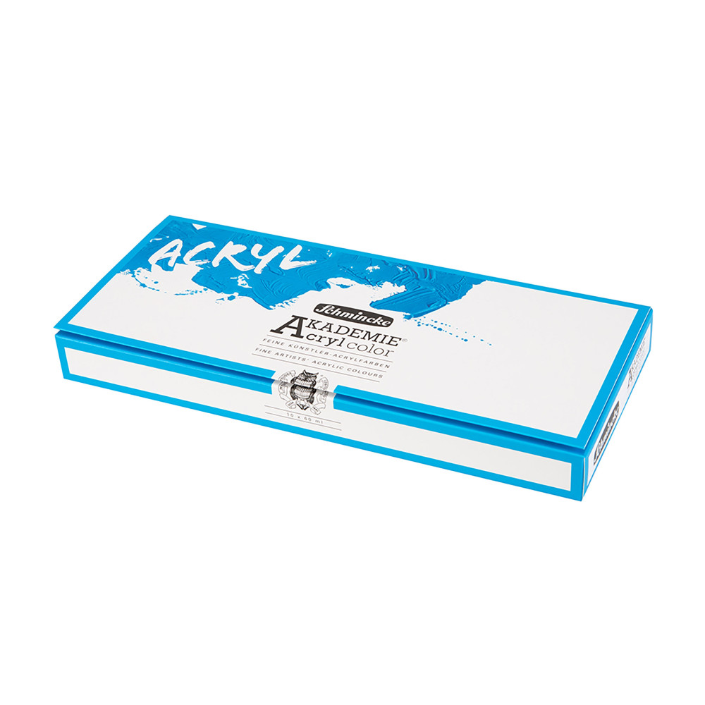 Zestaw farb akrylowych Akademie - Schmincke - 10 kolorów x 60 ml