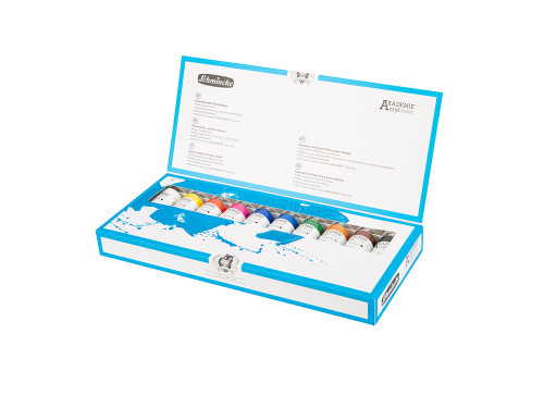 Zestaw farb akrylowych Akademie - Schmincke - 10 kolorów x 60 ml