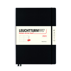 Weekly Planner 2023 - Leuchtturm1917 - Black, horizontal, hard cover, A4+