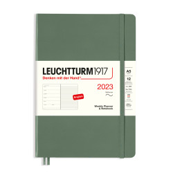 Weekly Planner & Notebook 2023 - Leuchtturm1917 - Olive, soft cover, A5