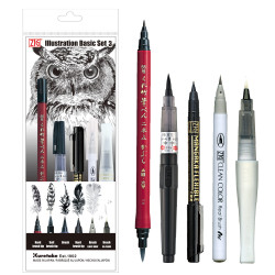 Inktober 2022 Ilustration Basic Set 3 - Kuretake - 5 pcs.