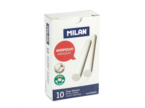 Blackboard school chalks - Milan - white, round, 10 pcs.