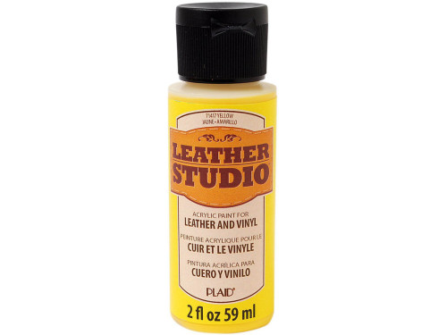 Leather Studio Leather & Vinyl paint - Plaid - Yellow, 59 ml