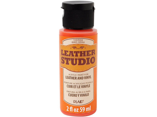 Leather Studio Leather & Vinyl paint - Plaid - Orange, 59 ml