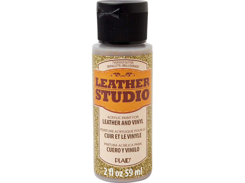 Leather Studio Leather & Vinyl paint - Plaid - Gold Glitter, 59 ml