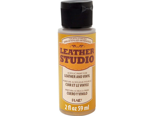 Leather Studio Leather & Vinyl paint - Plaid - Metallic Pure Gold, 59 ml