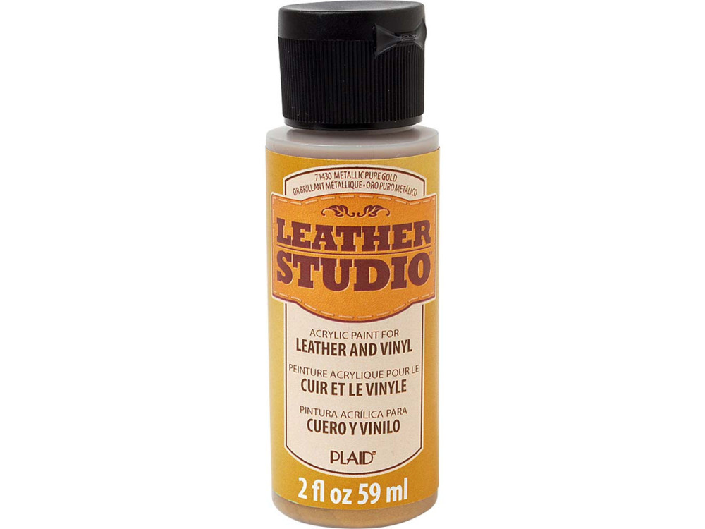 Leather Studio Leather & Vinyl paint - Plaid - Metallic Pure Gold, 59 ml