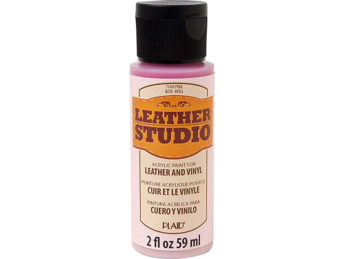 Leather Studio Leather & Vinyl paint - Plaid - Pink, 59 ml