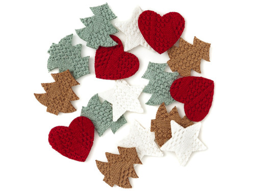 Knit and felt stickers - DpCraft - 16 pcs.