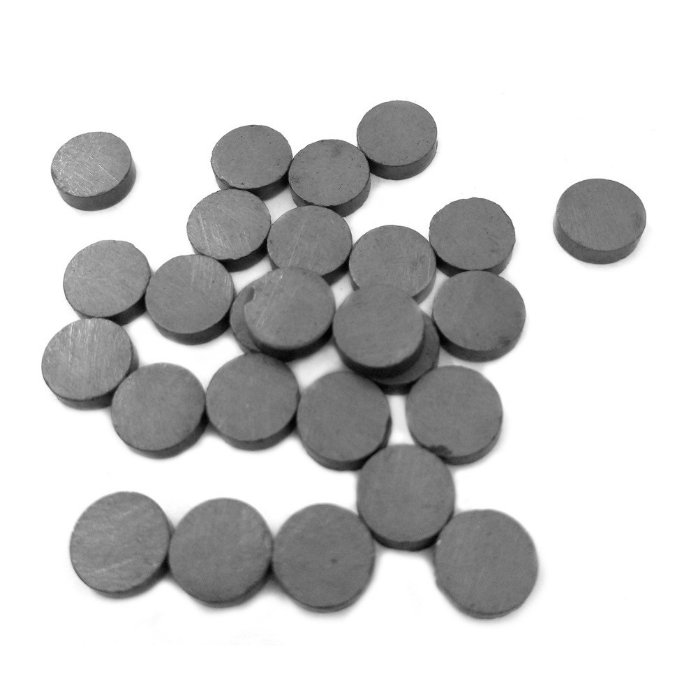 Ceramic magnets - DpCraft - black, 10 x 3 mm, 26 pcs.