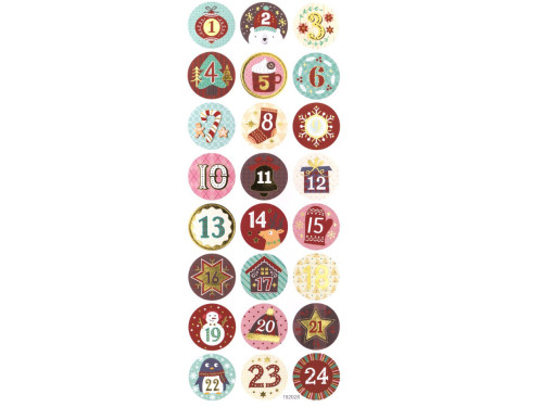 Stickers for advent calendar - DpCraft - 24 pcs.