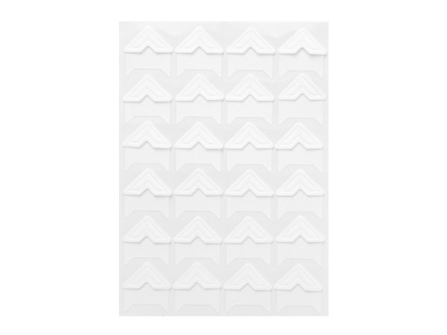 Photo self-adhesive corners - DpCraft - white, 48 pcs