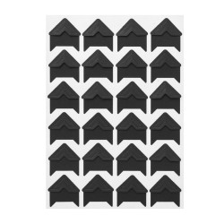 Photo self-adhesive corners - DpCraft - black, 48 pcs.
