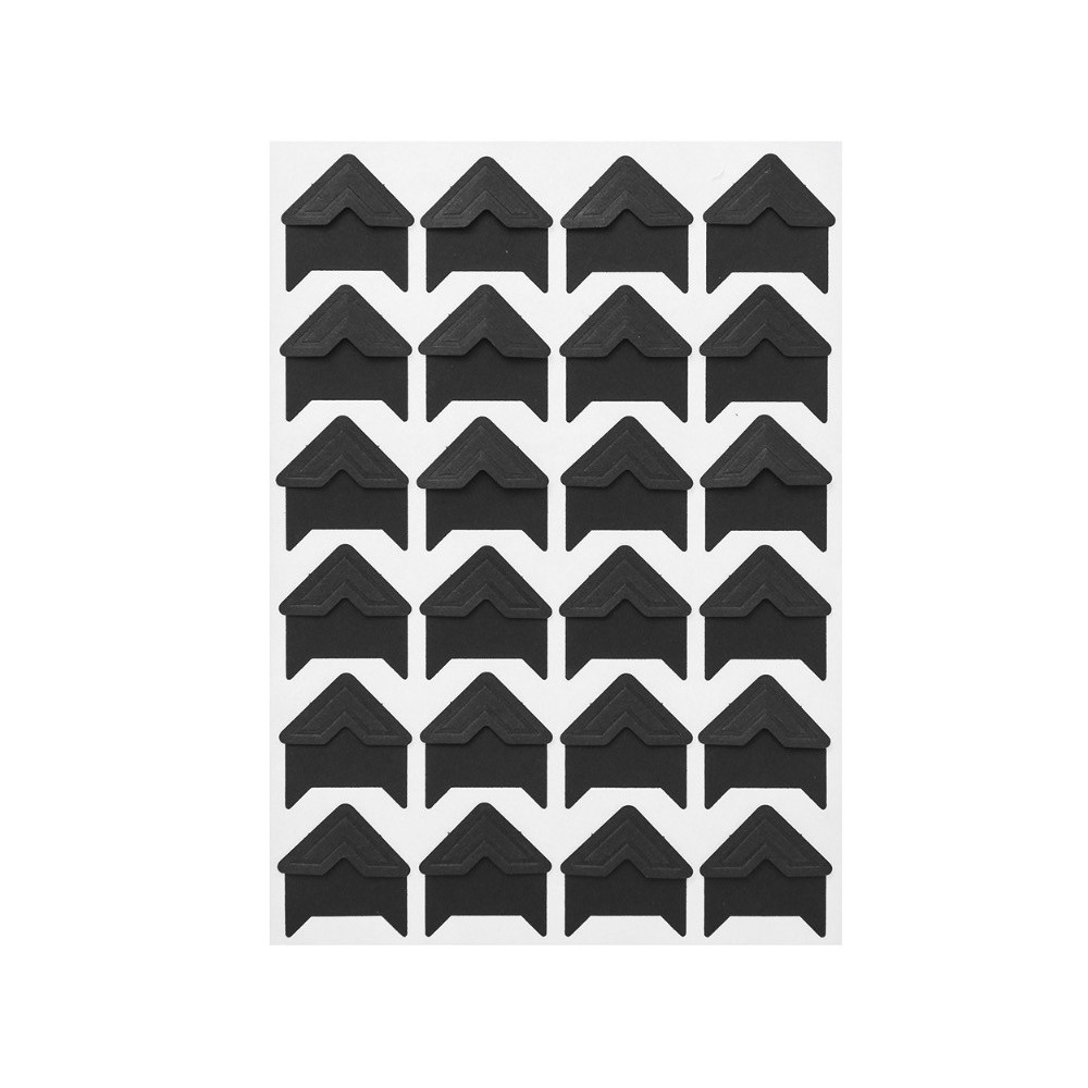 Photo self-adhesive corners - DpCraft - black, 48 pcs.