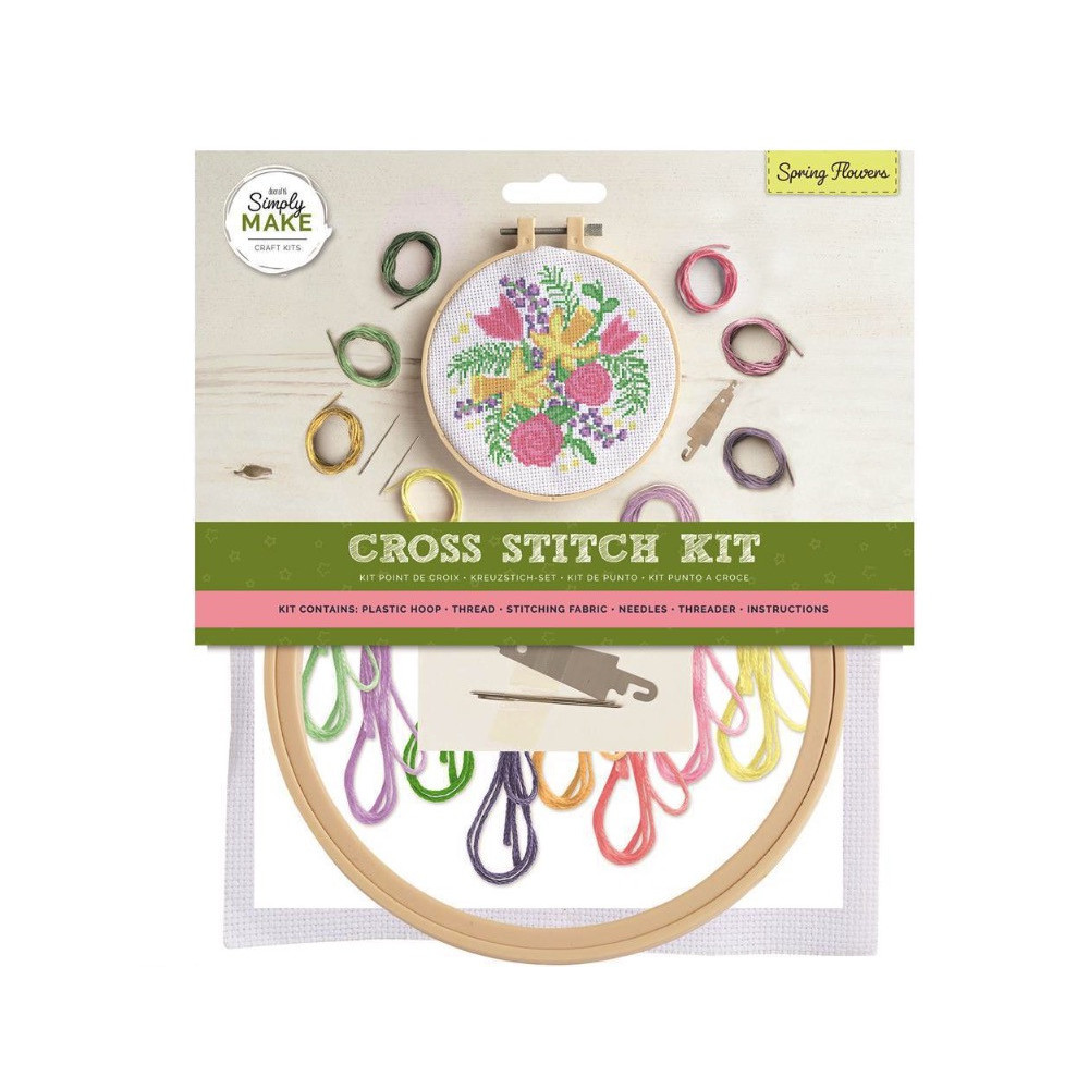 Big Cross Stitch Kit - doCrafts - Rainbow - Spring Flowers