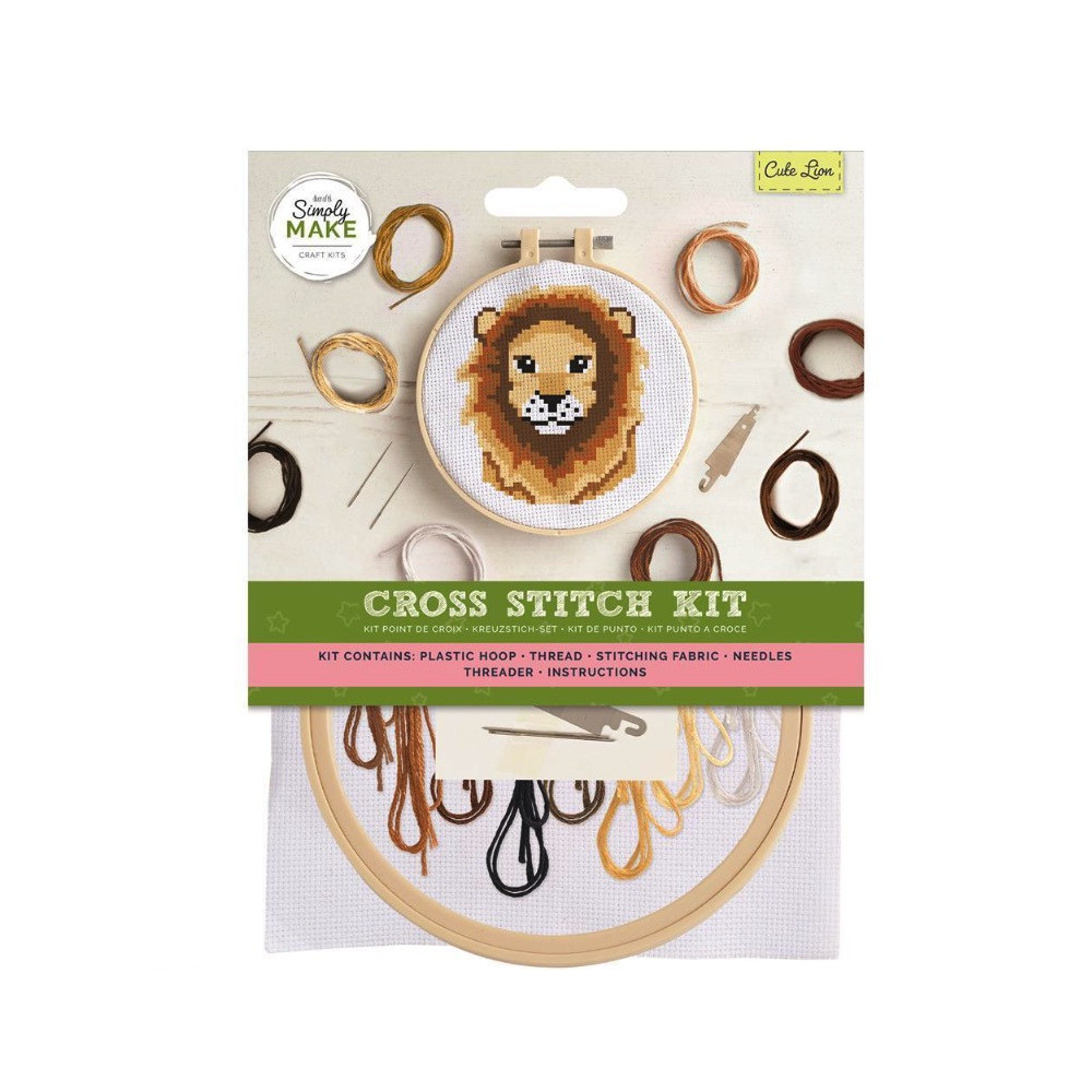 Cross Stitch Kit - doCrafts - Rainbow - Cute Lion