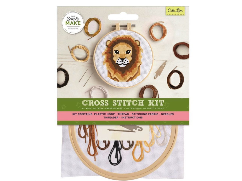Cross Stitch Kit - doCrafts - Rainbow - Cute Lion
