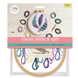 Cross Stitch Kit - doCrafts - Rainbow - Feathers