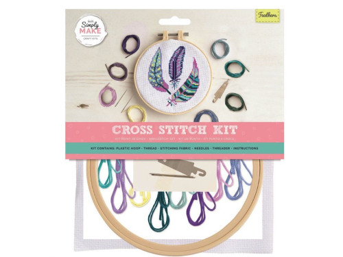 Cross Stitch Kit - doCrafts - Rainbow - Feathers