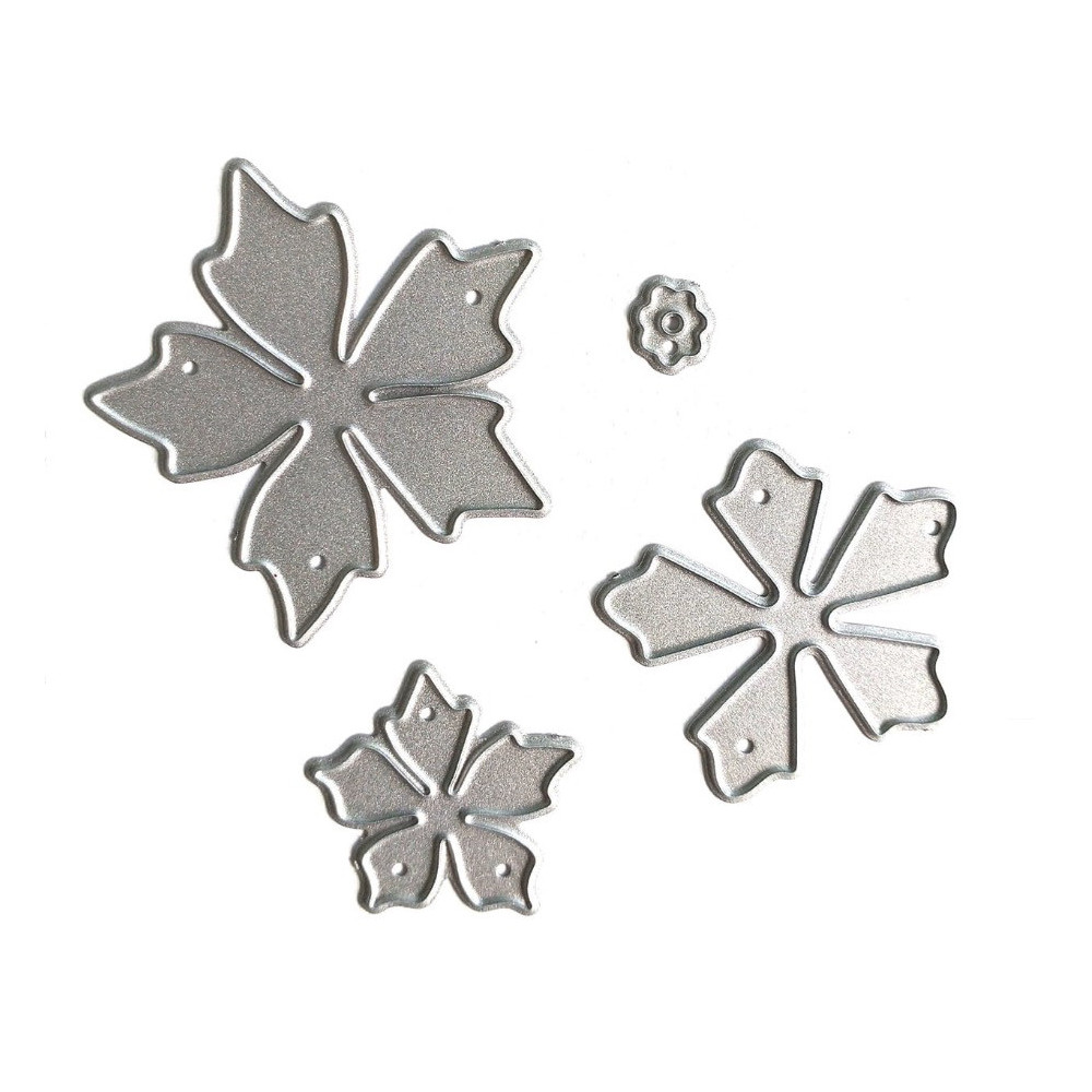 Set of cutting dies - DpCraft - Poinsettia, 4 pcs.