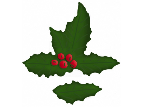 Set of cutting dies - DpCraft - Holly Leaves, 2 pcs.