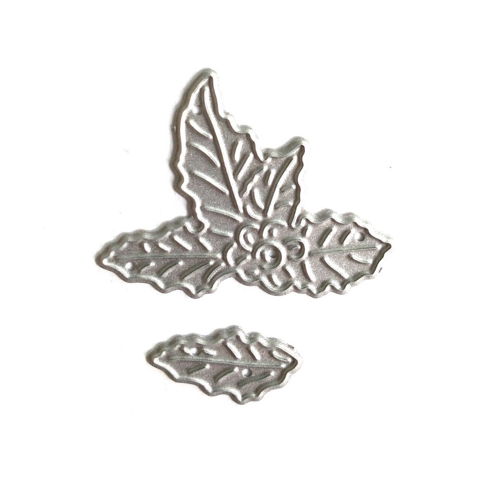 Set of cutting dies - DpCraft - Holly Leaves, 2 pcs.