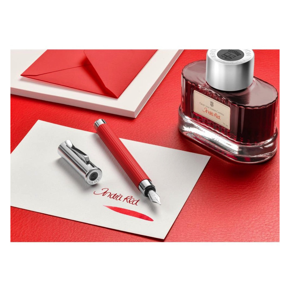 Atrament permanentny - Graf Von Faber-Castell - India Red, 75 ml