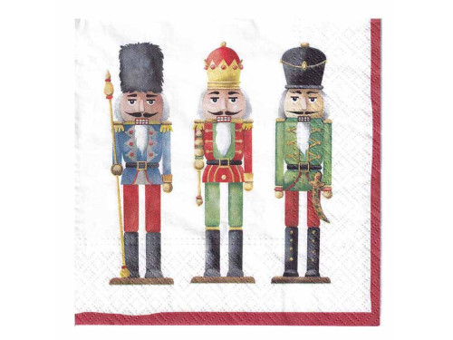 Decorative napkins - Paw - Nutcracker Soldiers, 33 x 33 cm, 20 pcs.