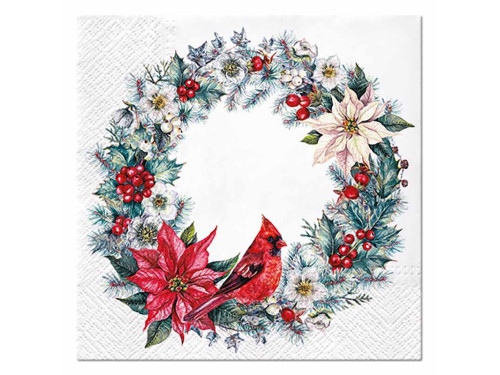 Decorative napkins - Paw - Cardinal Ring, 33 x 33 cm, 20 pcs.