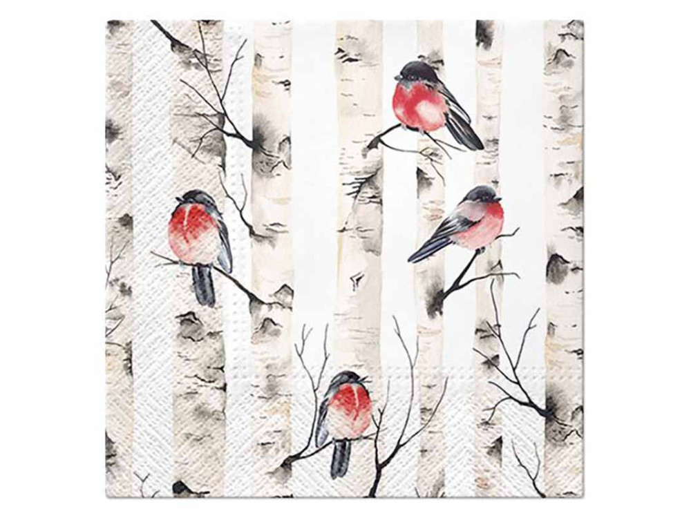 Decorative napkins - Paw - Birch Trees, 33 x 33 cm, 20 pcs.