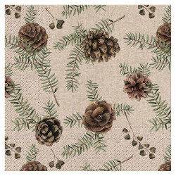 Decorative We Care napkins - Paw - Vintage Christmas Forest, 33 x 33 cm, 20 pcs.