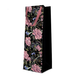Gift paper bag, Flowers Mystery - Paw - 12 x 37 x 10 cm