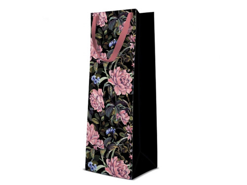 Gift paper bag, Flowers Mystery - Paw - 12 x 37 x 10 cm
