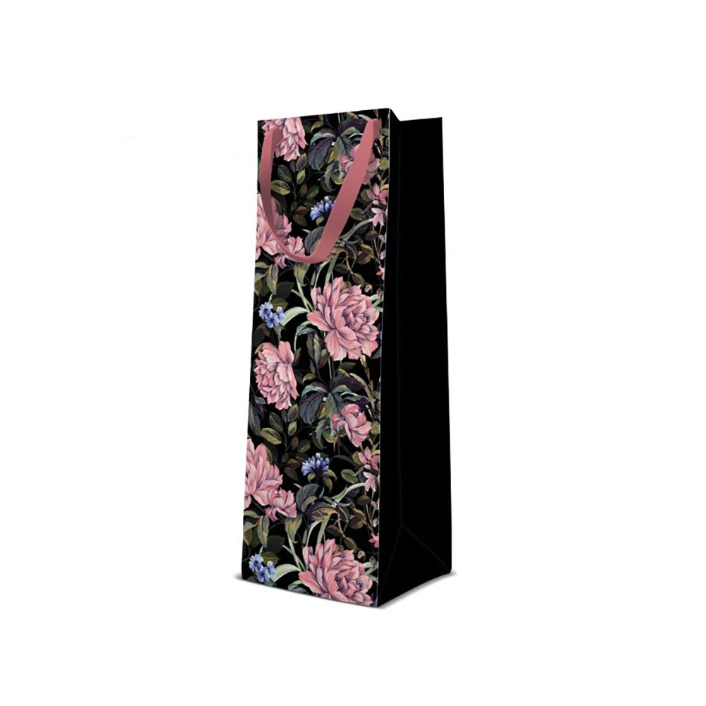 Gift paper bag, Flowers Mystery - Paw - 12 x 37 x 10 cm