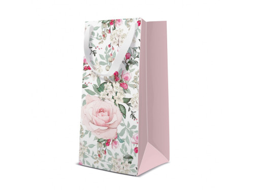 Gift paper bag, Gorgeous Roses - Paw - narrow, 10 x 22 x 7 cm