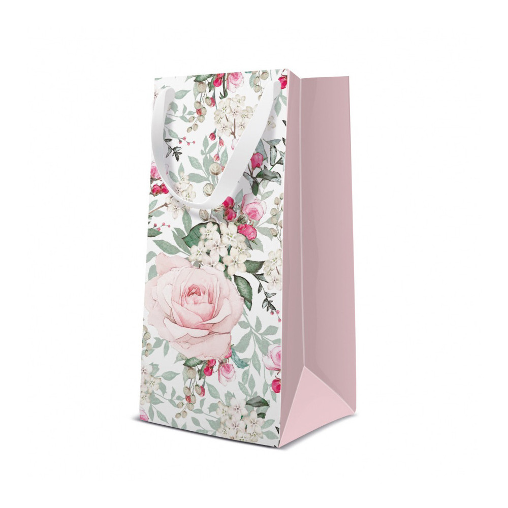 Gift paper bag, Gorgeous Roses - Paw - narrow, 10 x 22 x 7 cm