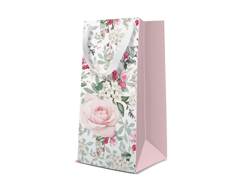 Gift paper bag, Gorgeous Roses - Paw - narrow, 10 x 22 x 7 cm