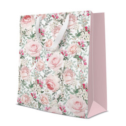 Gift paper bag, Gorgeous Roses - Paw - large, 26,5 x 33,5 x 13 cm