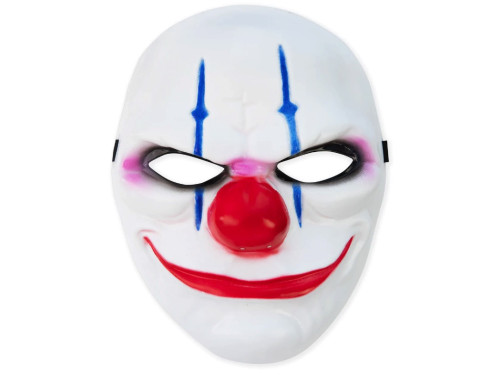 Maska na Halloween, Joker - biała, 24 x 19 cm