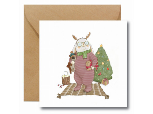 Greeting card - Hi Little - Rabbit, 14,5 x 14,5 cm