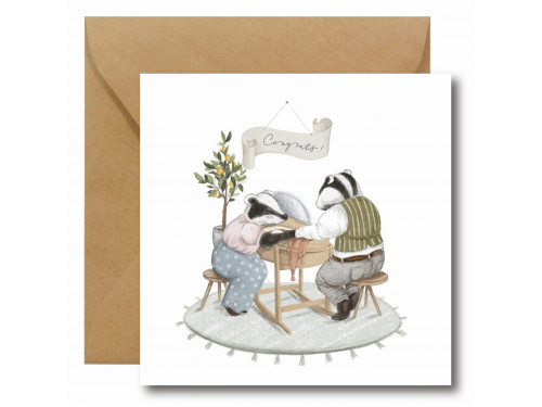 Greeting card - Hi Little - Congrats!, 14,5 x 14,5 cm