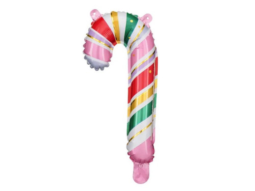 Foil balloon, Candy Cane - 18,5 x 35 cm